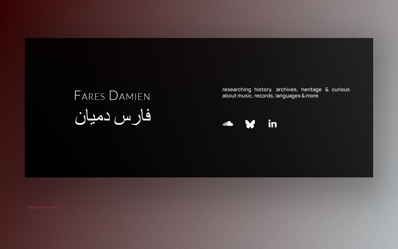 Carrd profile picture for @fares